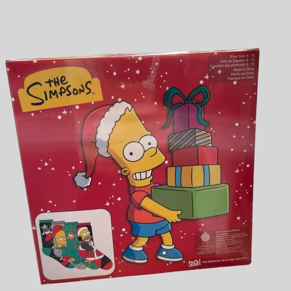 The Simpsons Holiday Fun Box of Socks NEW - Picture 2 of 6